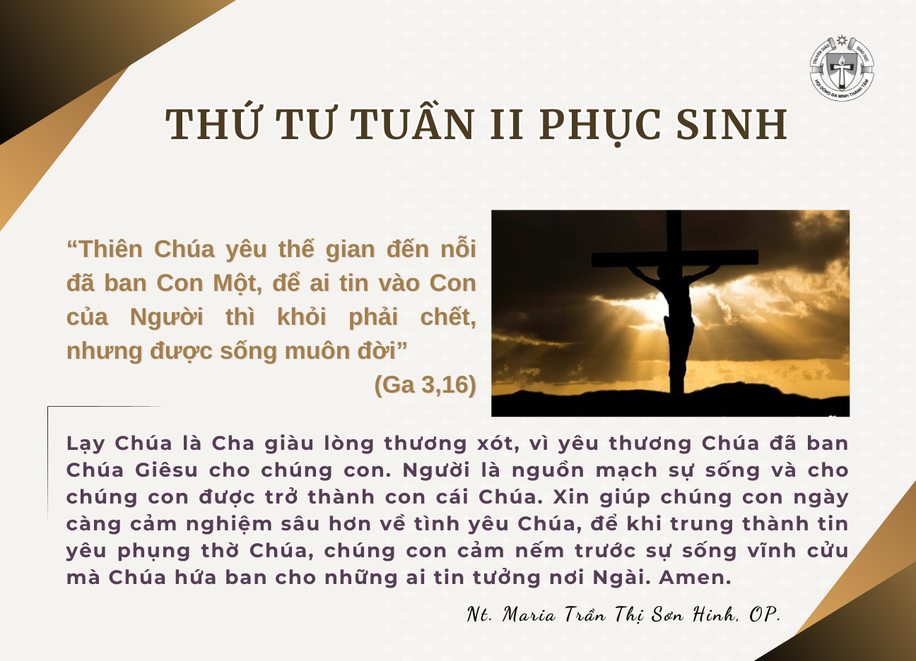 Thứ Tư tuần II Phục Sinh