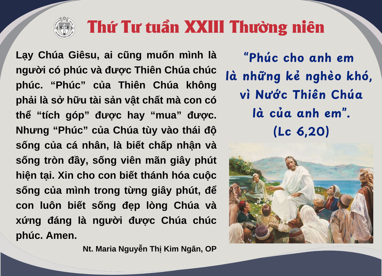 Thứ Tư tuần XXIII thường niên