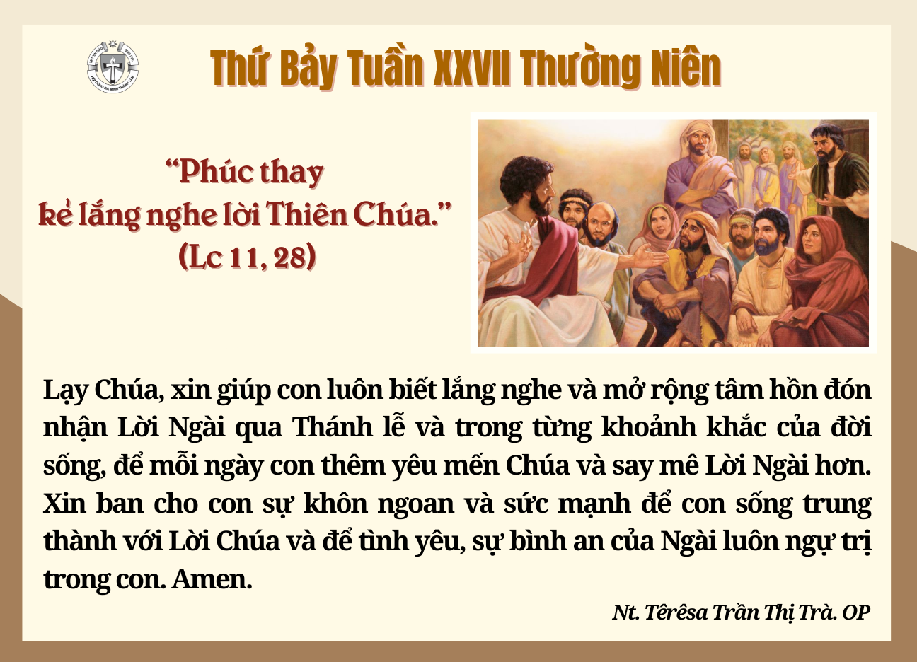 Thứ Bảy tuần XXVII thường niên