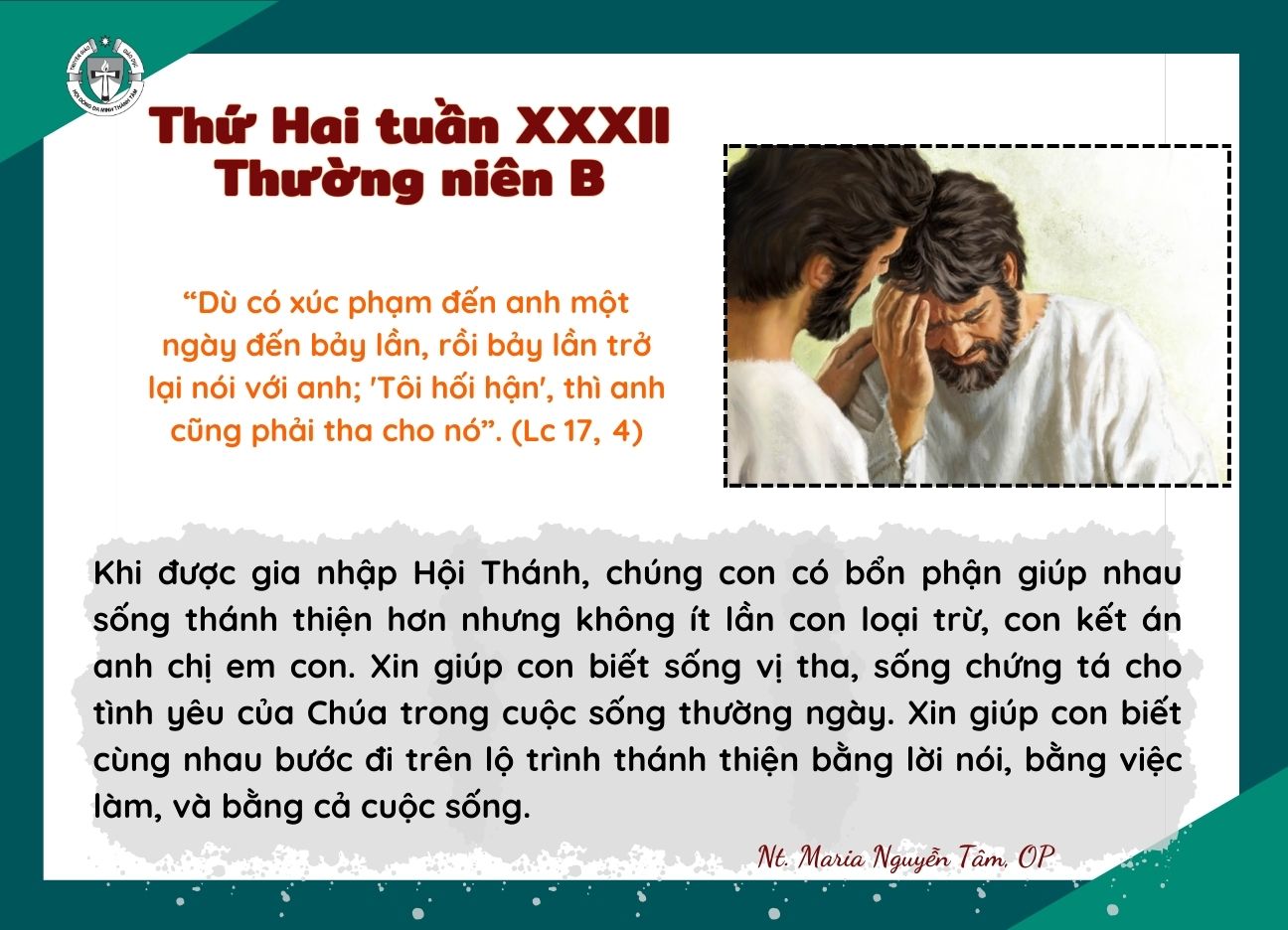 Thứ Hai Tuần XXXII Thường Niên Năm B