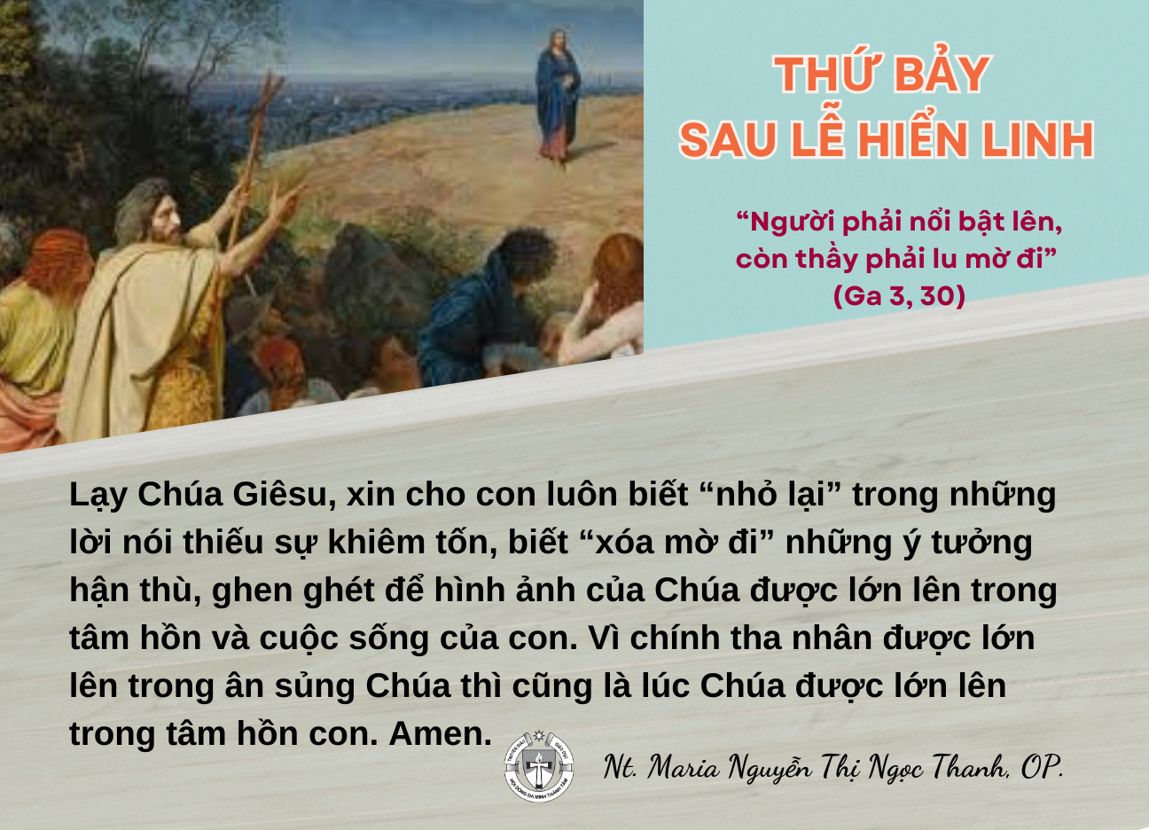 Thứ Bảy Sau Lễ Hiển Linh