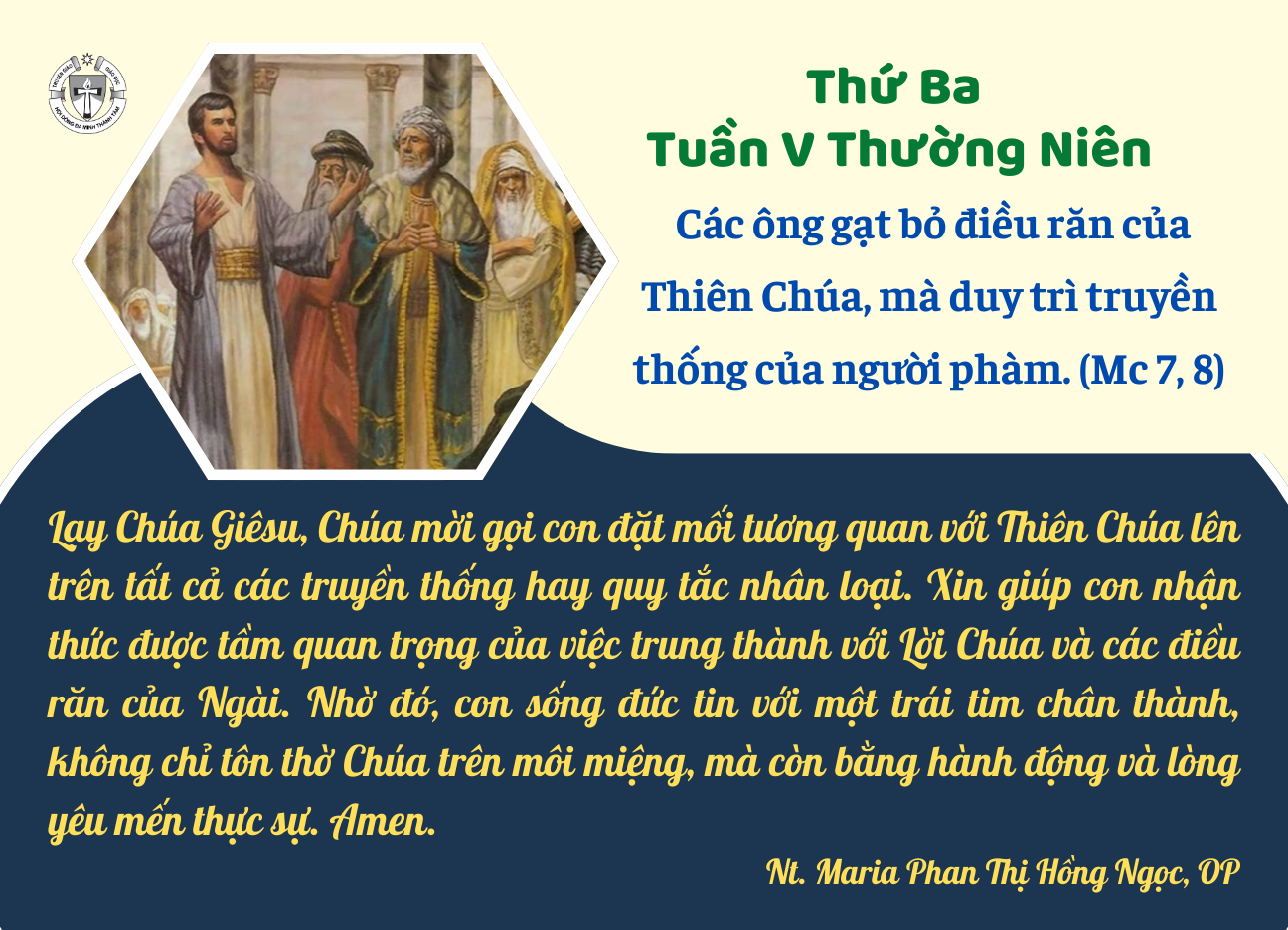 Thứ Ba tuần V Thường niên