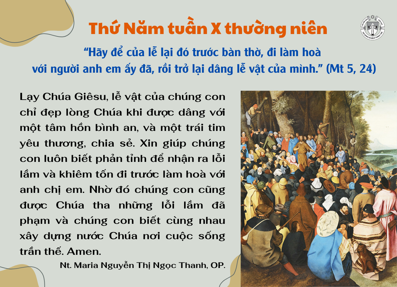 Thứ Năm tuần X Thường niên