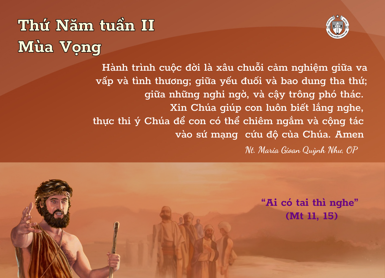 Thứ Năm Tuần II Mùa Vọng