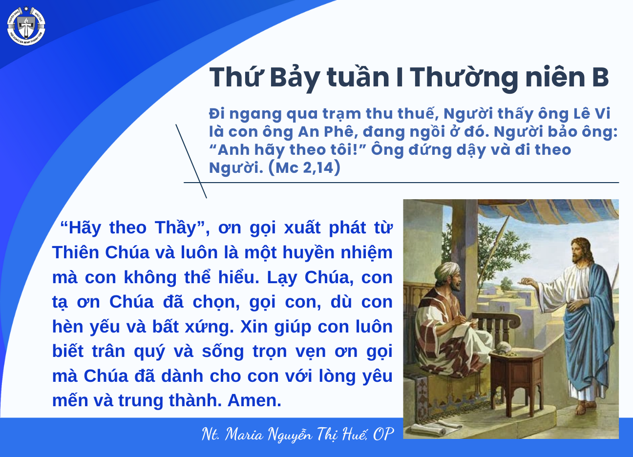 Thứ Bảy tuần I Thường niên B