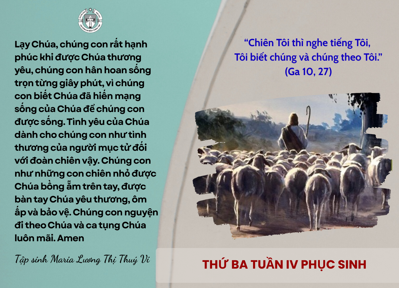 Thứ Ba tuần IV Phục Sinh