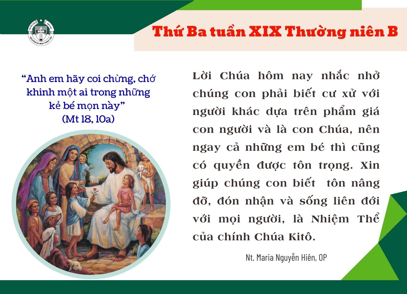 Thứ Ba tuần XIX Thường niên B