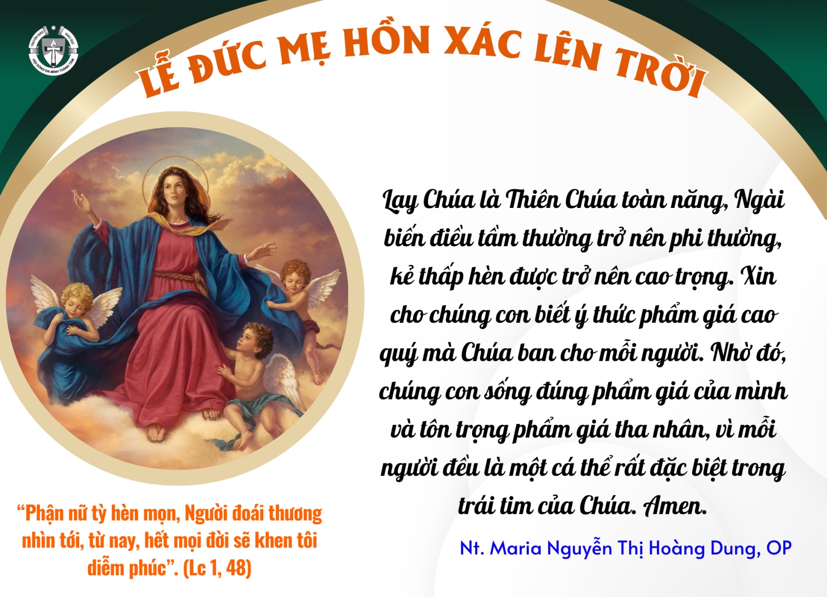 Thứ Sáu Lễ Mẹ Hồn xác lên Trời