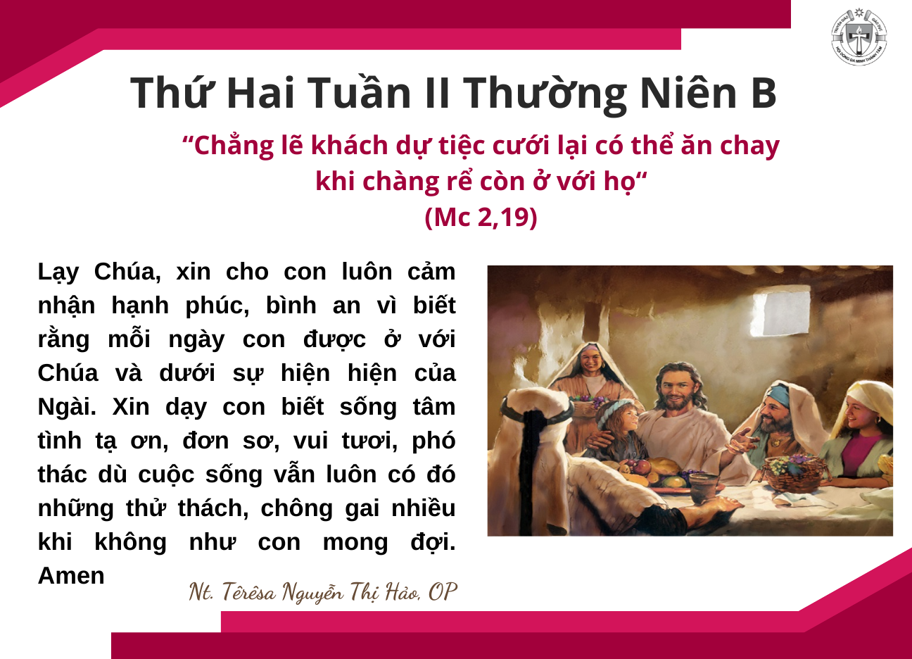 Thứ Hai tuần II Thường niên B