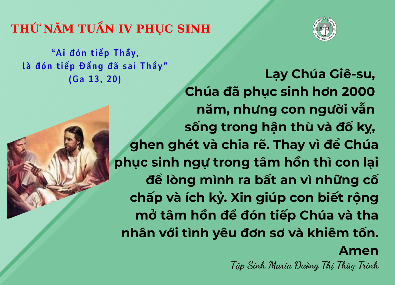 Thứ Năm tuần IV Phục Sinh