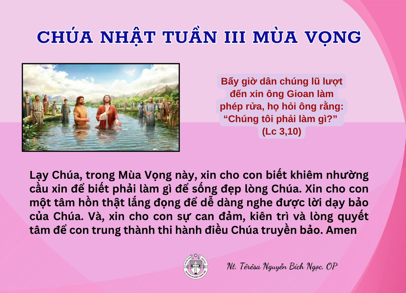 Chúa Nhật Tuần III Mùa Vọng