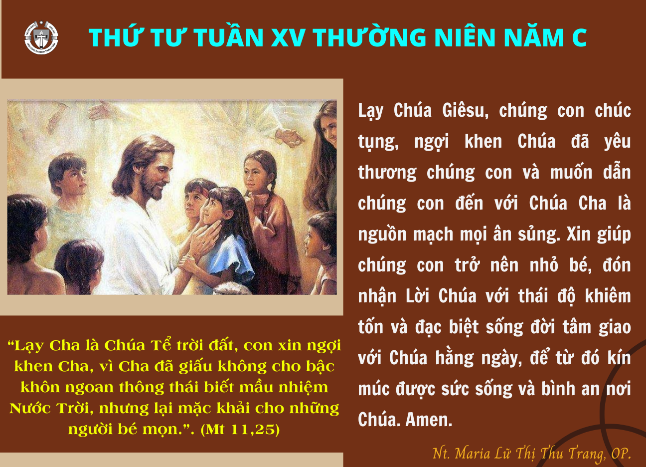 Thứ Tư tuần XV Thường niên