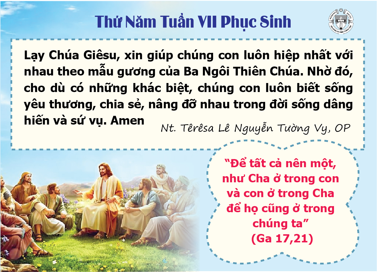 Thứ Năm tuần VII Phục Sinh