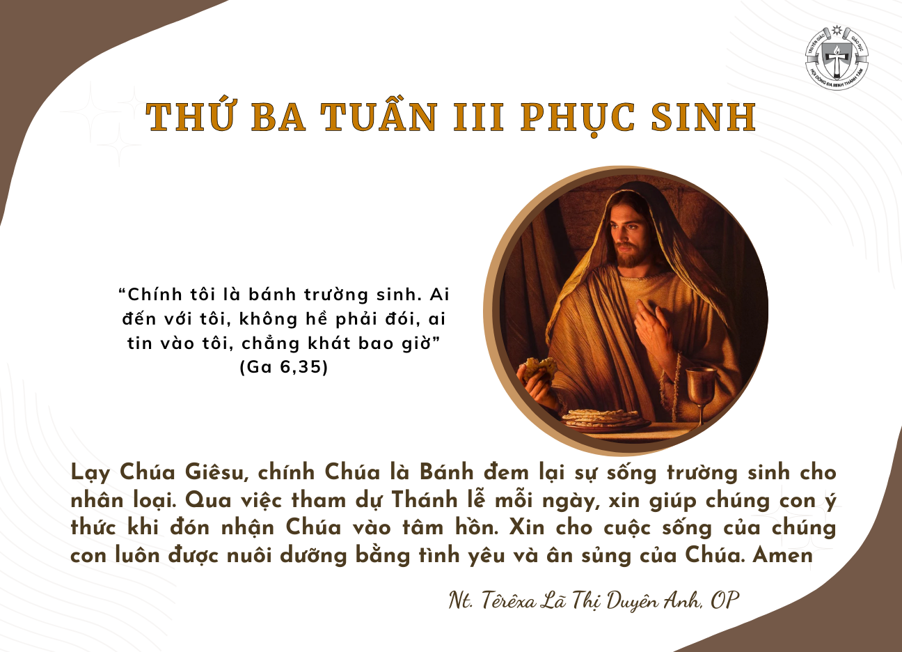 Thứ Ba tuần III Phục Sinh