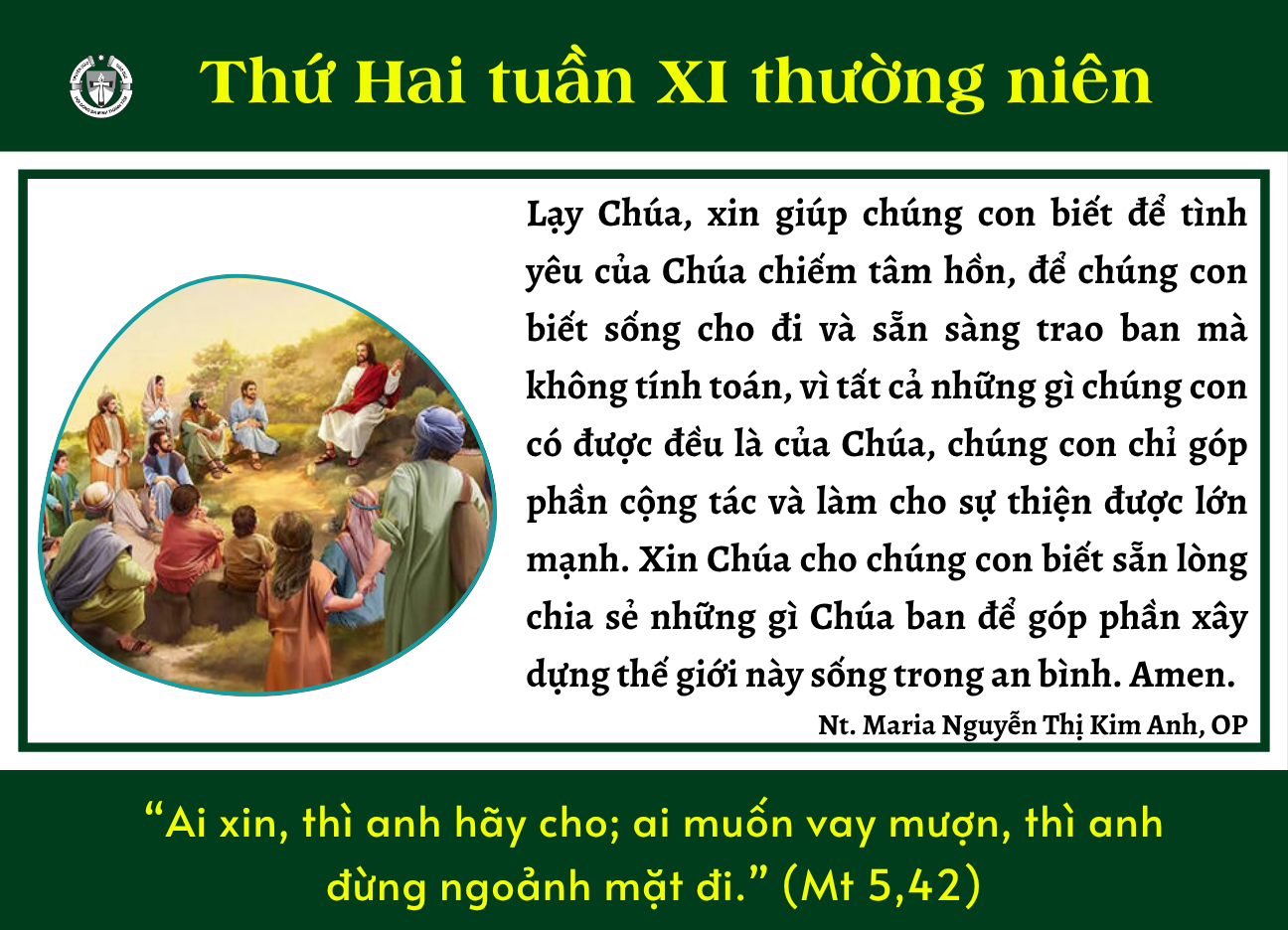 Thứ Hai tuần XI Thường niên
