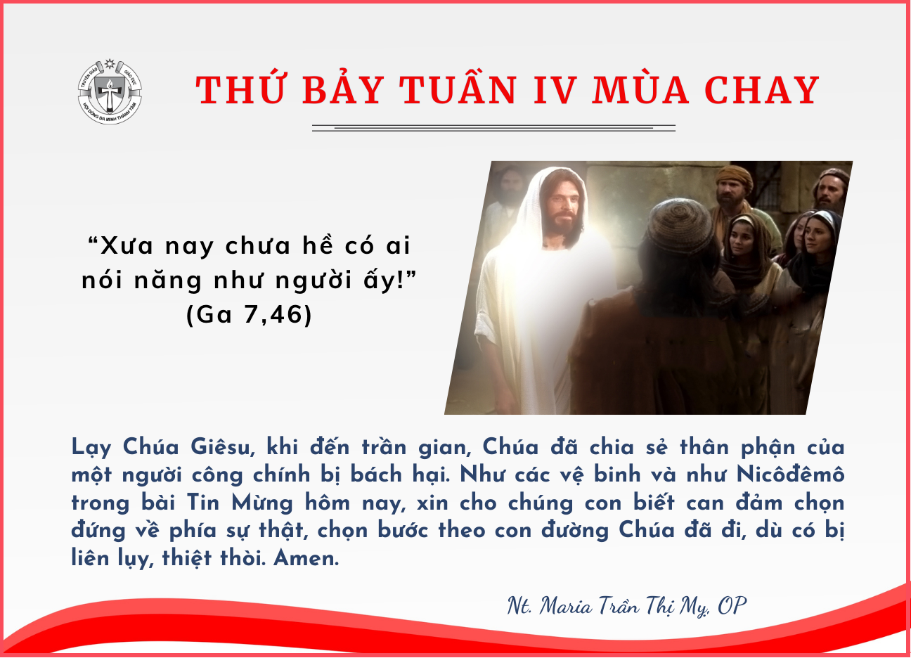 Thứ Bảy Tuần IV Mùa Chay