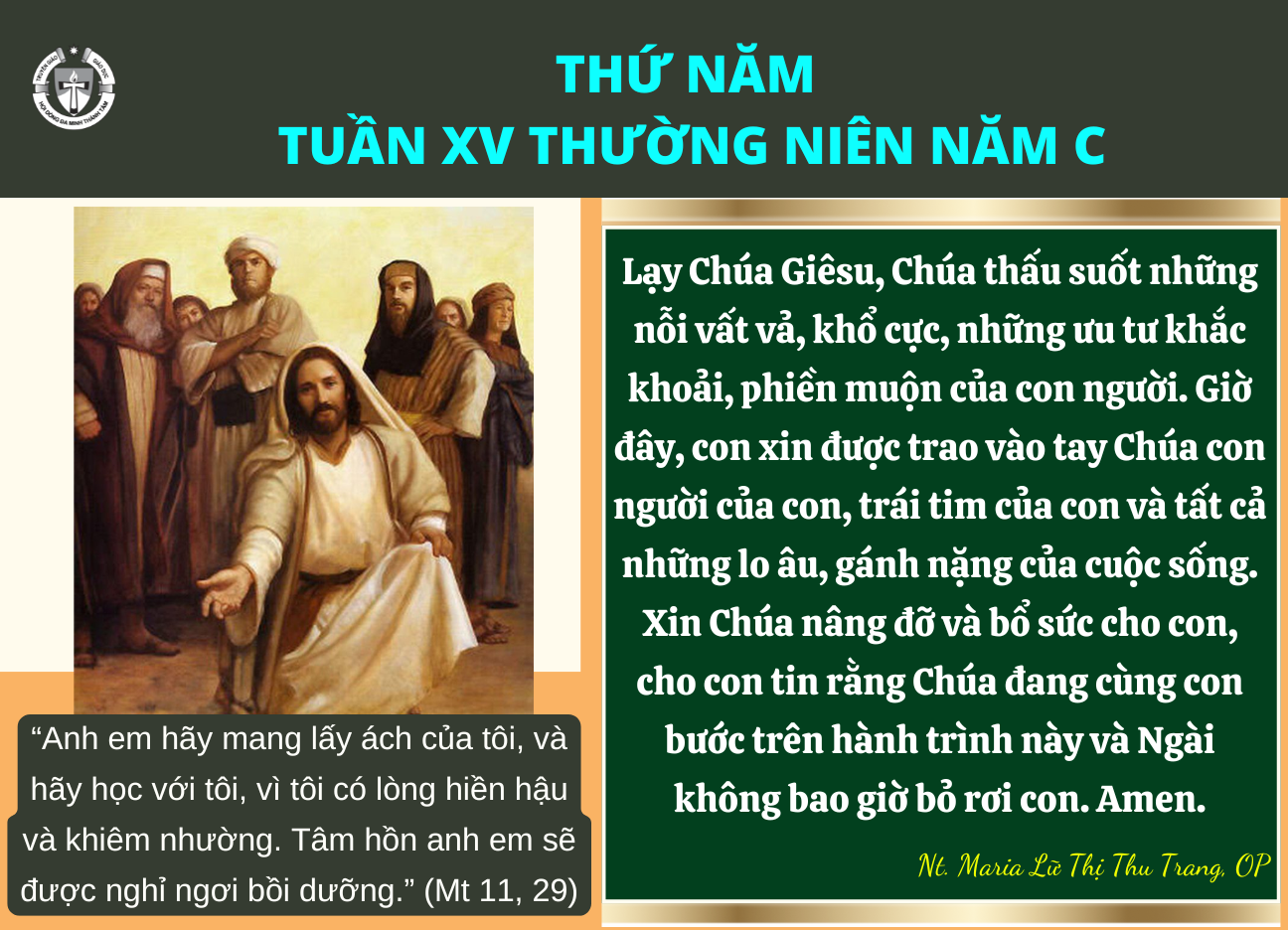 Thứ Năm Tuần XV Thường niên C