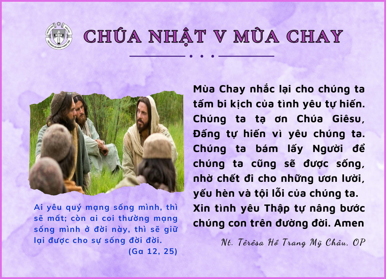 Chúa Nhật Tuần V Mùa Chay