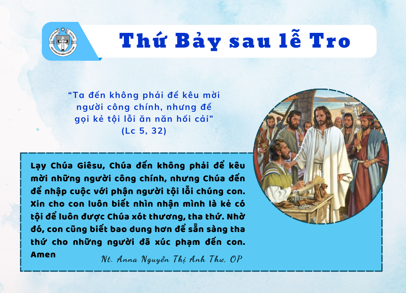 Thứ Bảy sau lễ Tro