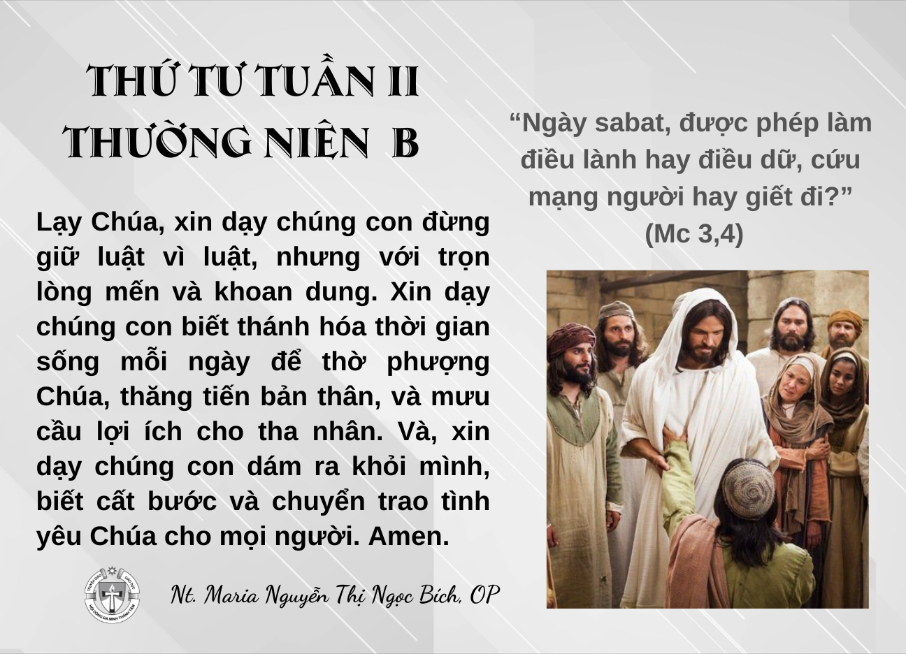 Thứ Tư tuần II Thường niên B