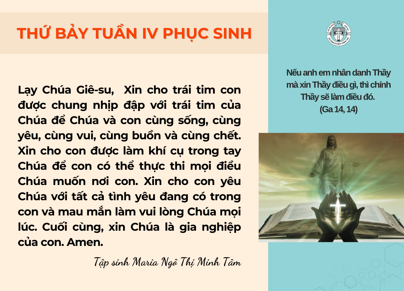 Thứ Bảy tuần IV Phục Sinh