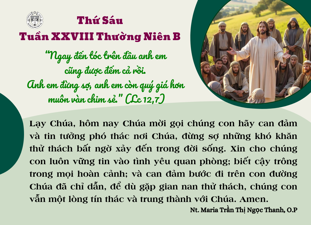 Thứ Sáu tuần XXVIII thường niên