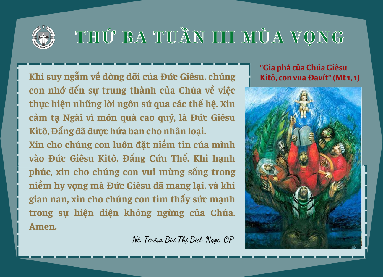 Thứ Ba Tuần III Mùa Vọng