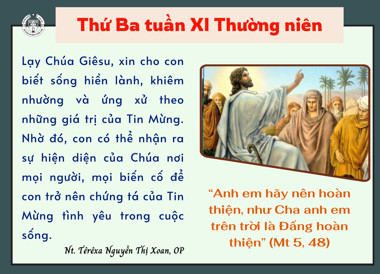 Thứ Ba tuần XI Thường niên