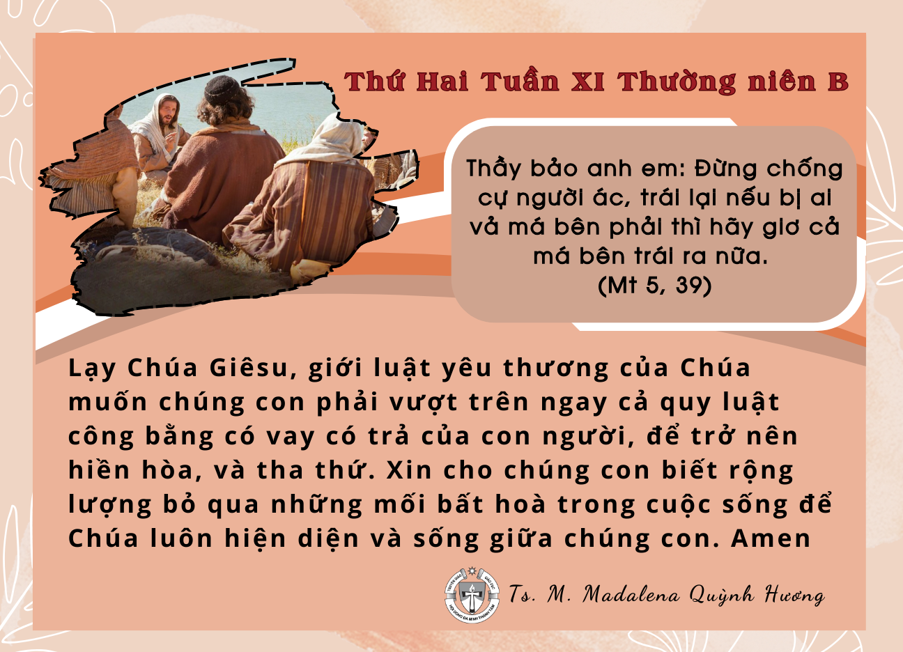 Thứ Hai tuần XI Thường niên B