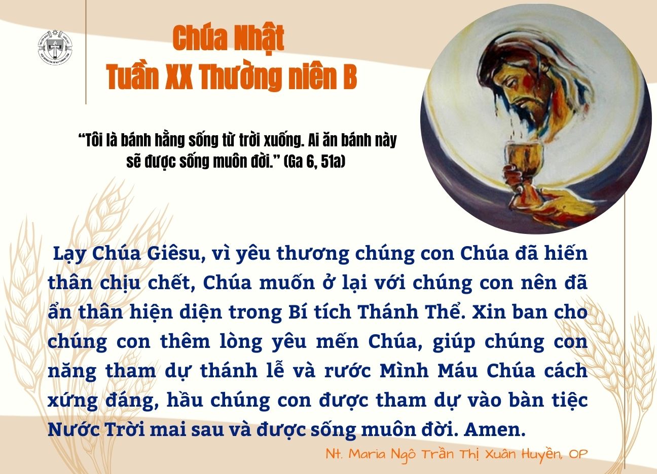 Chúa Nhật XX Thường niên B