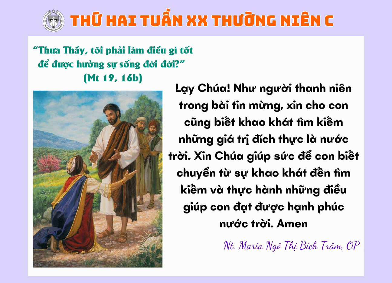 Thứ Hai tuần XX Thường niên