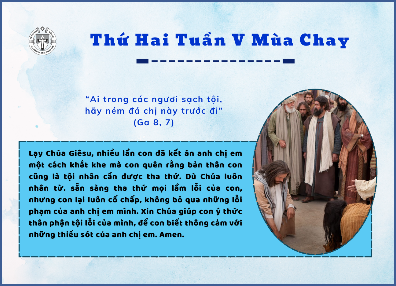 Thứ Hai Tuần V Mùa Chay