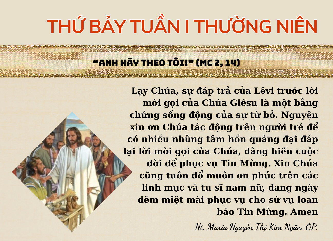 Thứ Bảy Tuần I Thường Niên Năm C