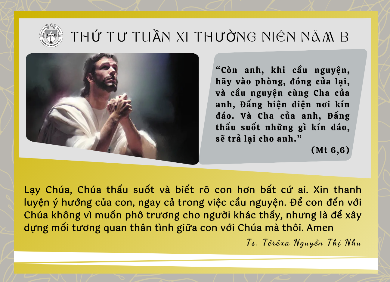 Thứ Tư tuần XI Thường niên B