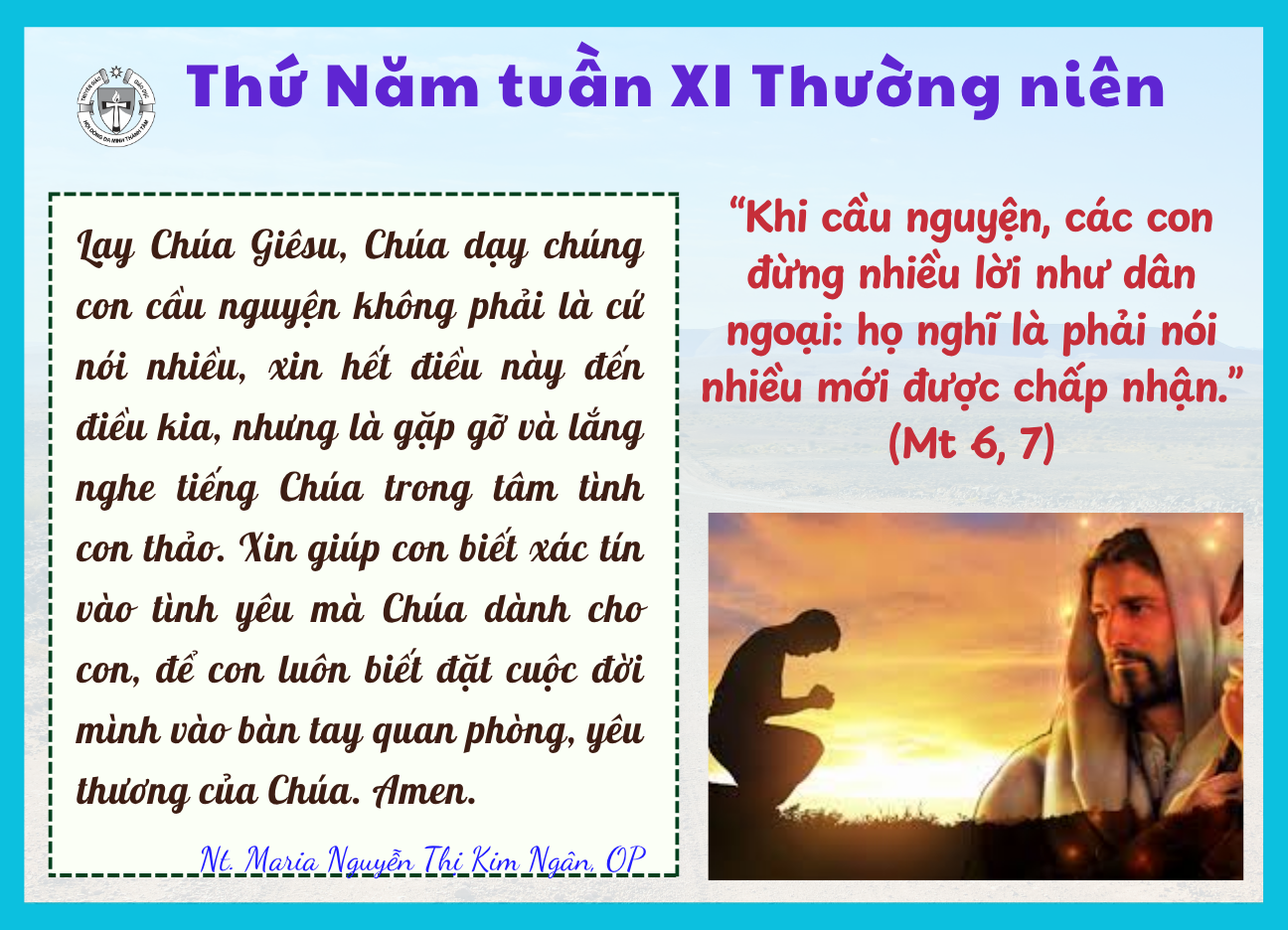 Thứ Năm tuần XI Thường niên
