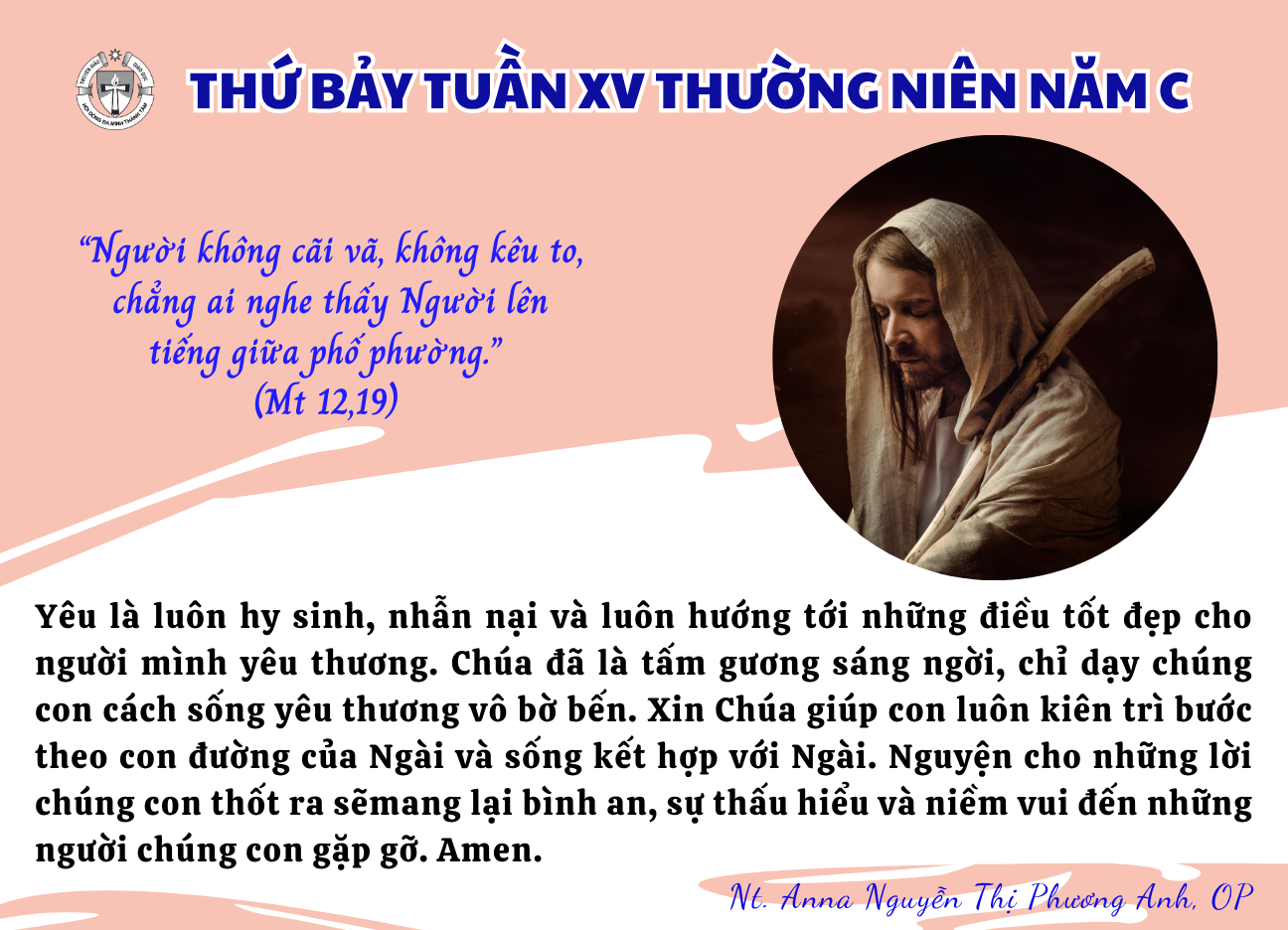 Thứ Bảy Tuần XV Thường Niên Năm C