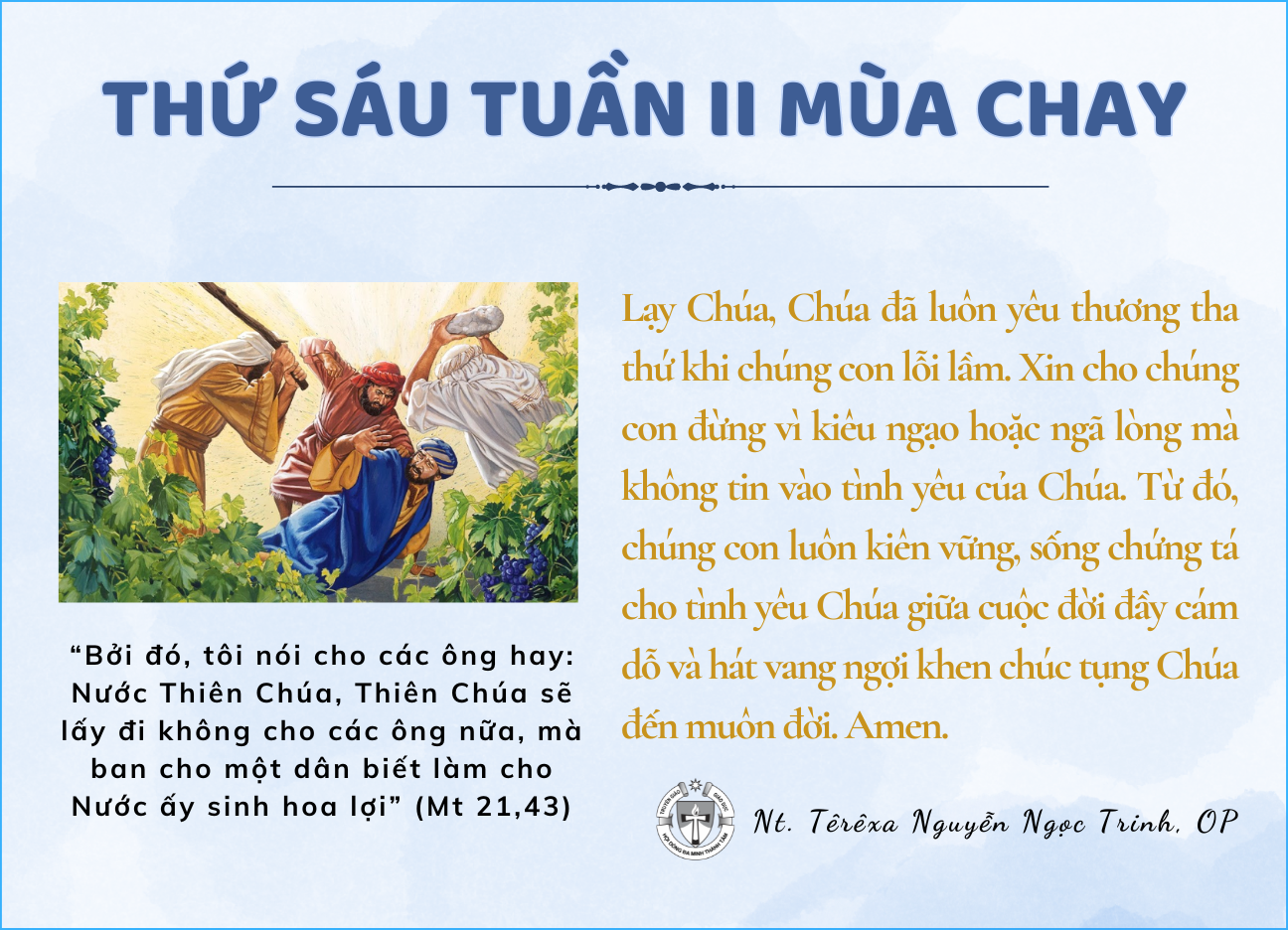 Thứ Sáu tuần II Mùa Chay