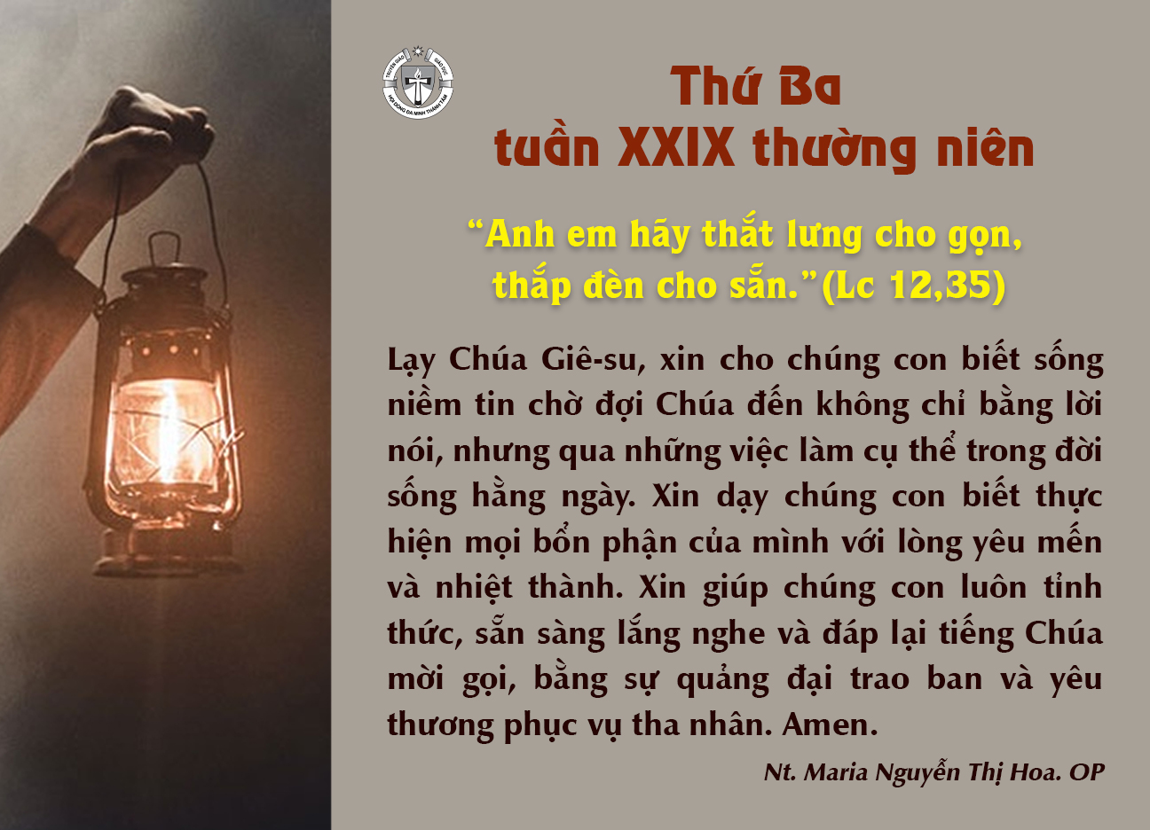 Thứ Ba tuần XXIX thường niên