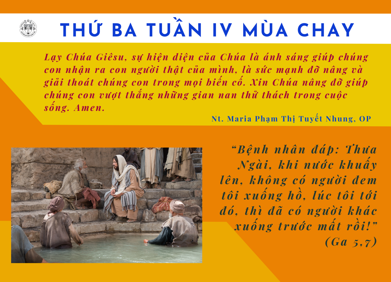 Thứ Ba Tuần IV Mùa Chay