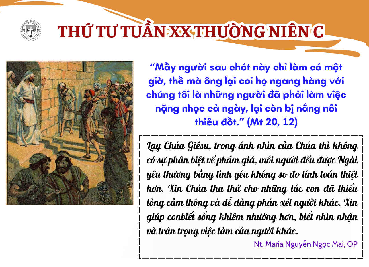 Thứ Tư tuần XX Thường niên
