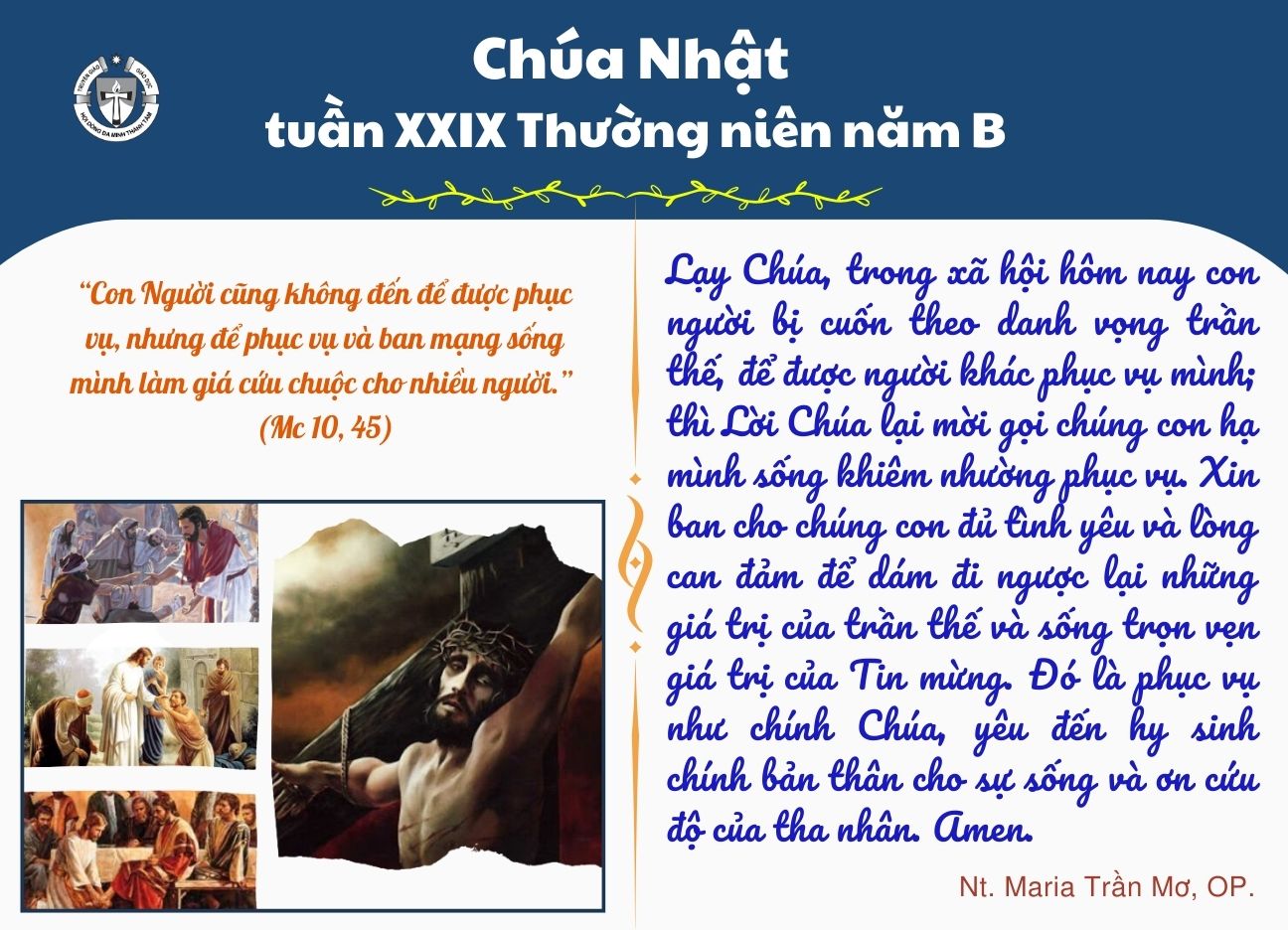 Chúa Nhật tuần XXIX Thường niên năm B