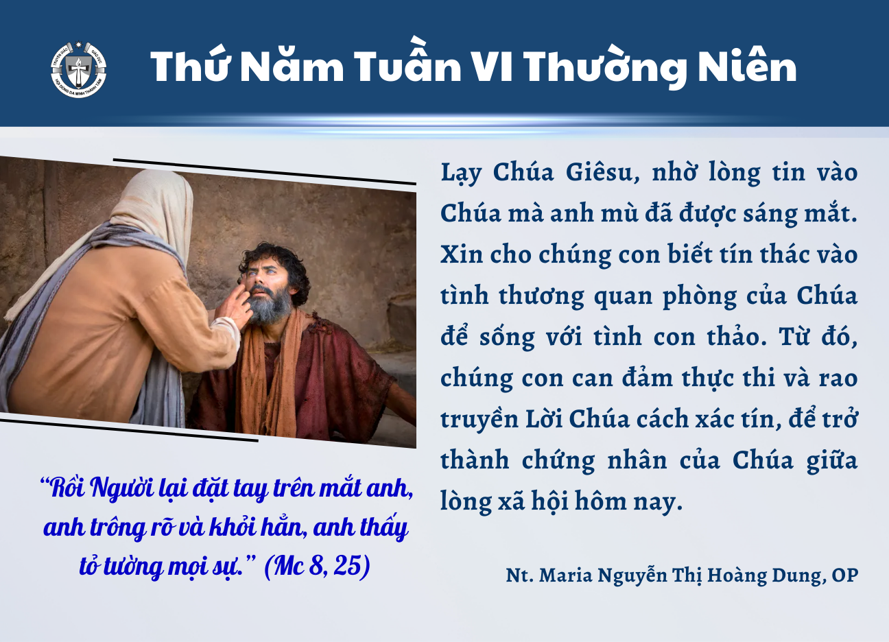 Thứ Năm tuần VI Thường Niên