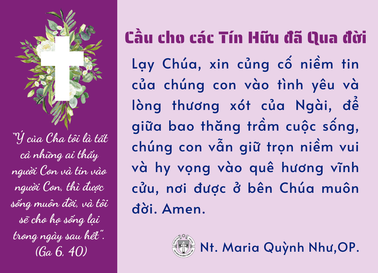 Lễ cầu cho các tín hữu đã qua đời