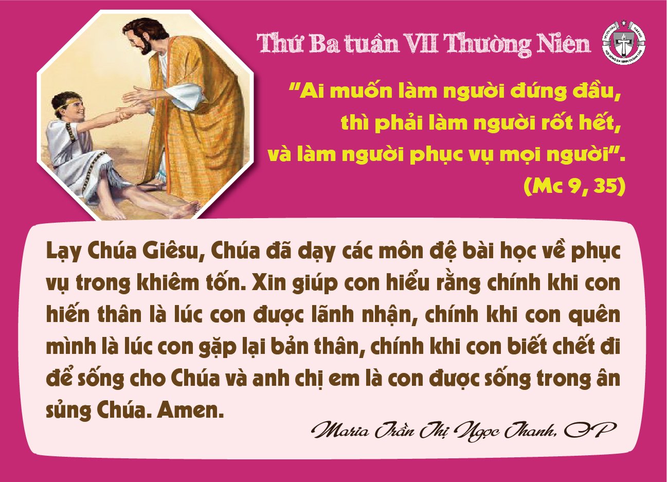 Thứ Ba tuần VII Thường Niên B