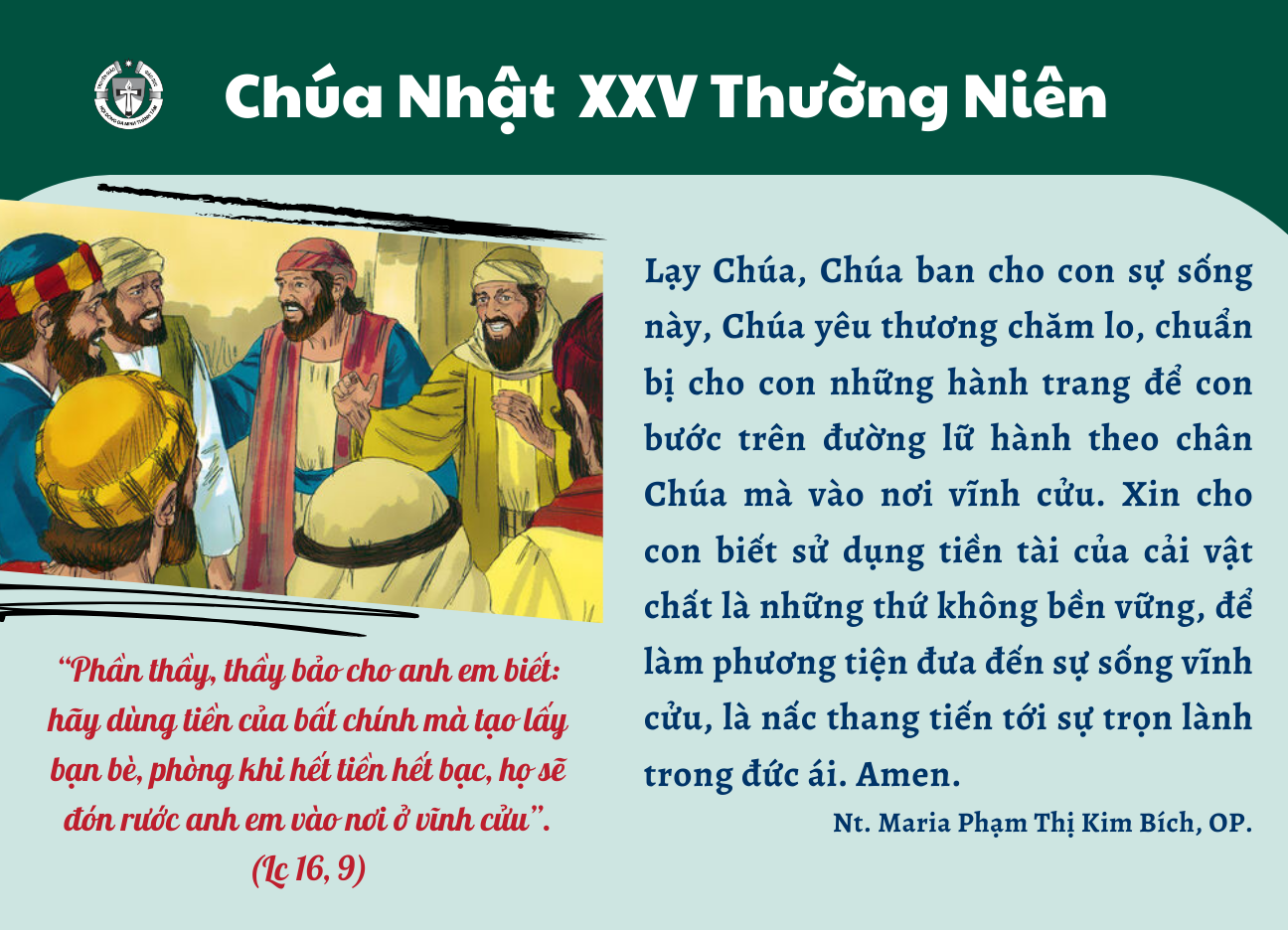 Chúa Nhật XXV thường niên C