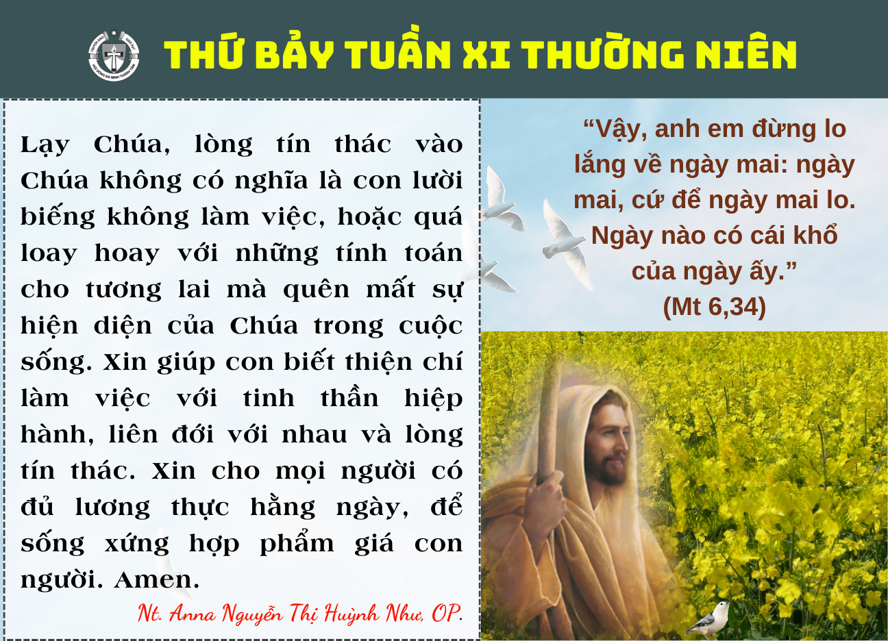 Thứ Bảy tuần XI Thường niên