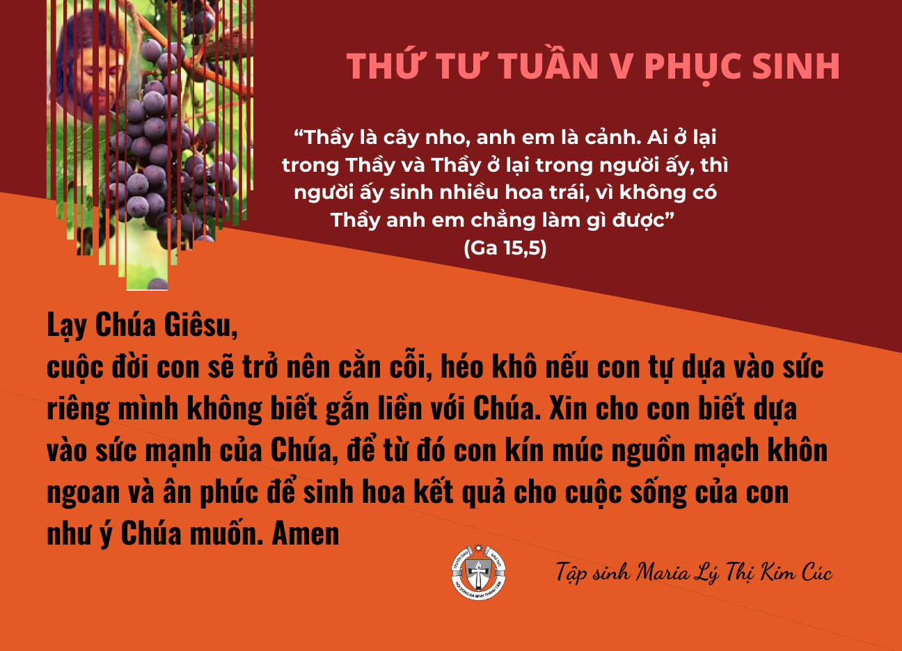 Thứ Tư tuần V Phục Sinh