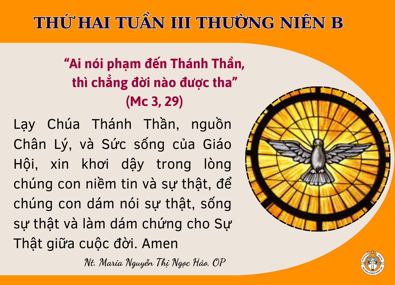 Thứ Hai tuần III Thường niên B