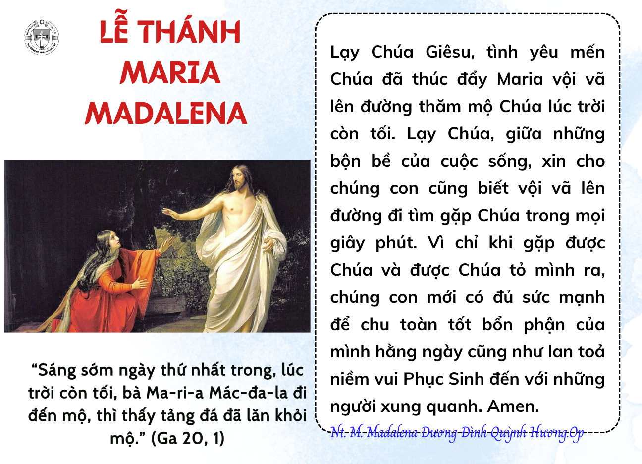 Lễ Thánh Maria Madalena