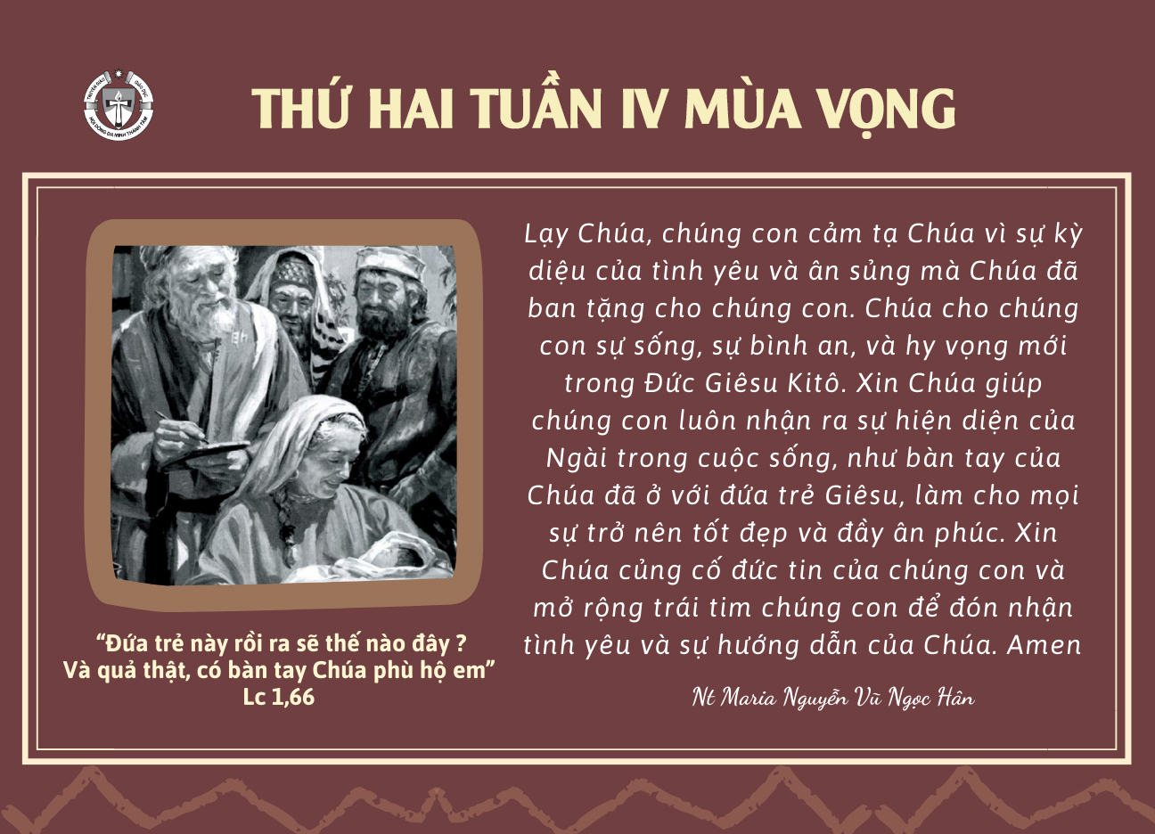 Thứ Hai Tuần IV Mùa Vọng